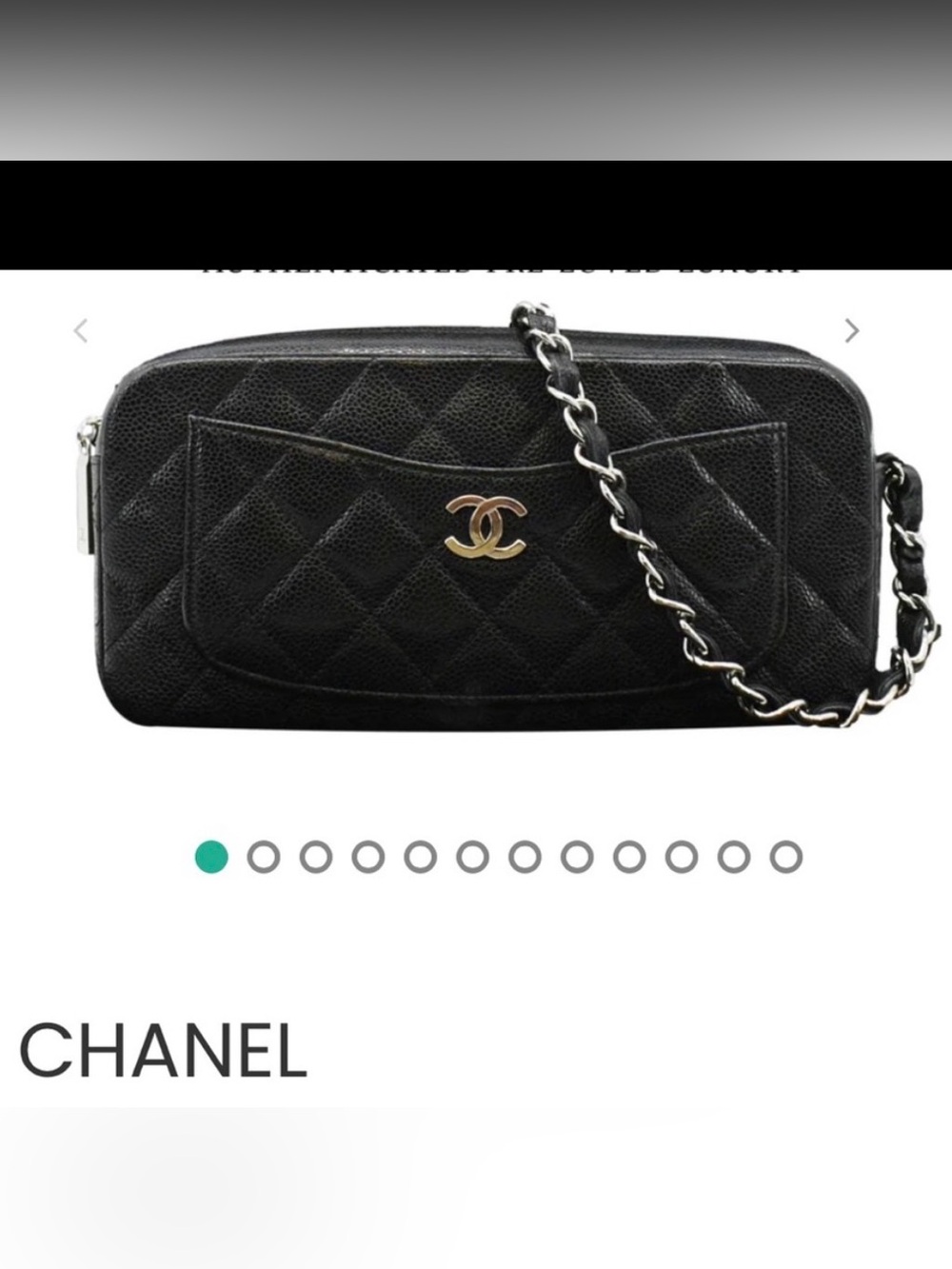 Chanel quilted bag rare silver shoulder chain